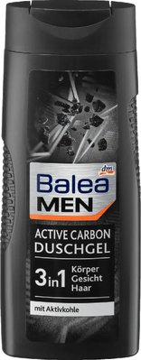 Гель для душа Balea Men 3in1 Active Carbon, 300 мл 054651 фото