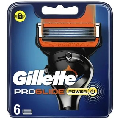 Сменные картриджи для бритья (лезвия кассеты) мужские Gillette Fusion 5 Proglide Power 6 шт НФ-1742 фото