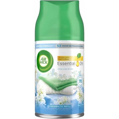 Освежитель воздуха Air Wick Freshmatic Essential Oils Refill Crisp Linen & Lilac 250 мл (запаска) 802567 фото